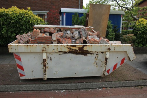Professional office clearance team in action