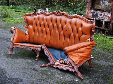 Collection van in Crouch End next to recycling bins