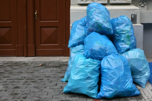 Variety of furniture being cleared from a home