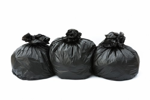 Commercial waste removal truck in Crouch End